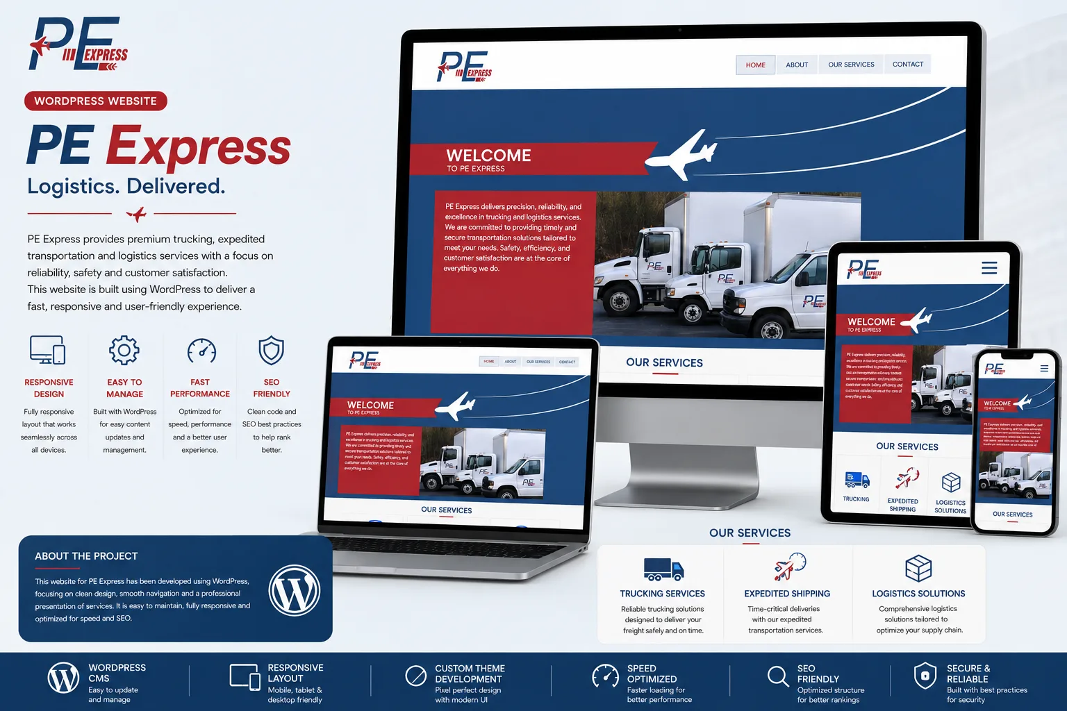 PE Express — Logistics & Expedited Shipping Web Platform