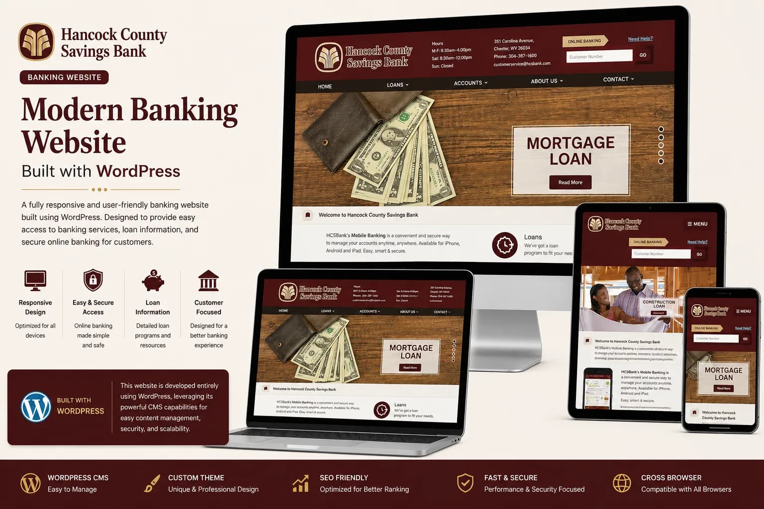 Hancock County Savings Bank — Modern Banking Web Platform